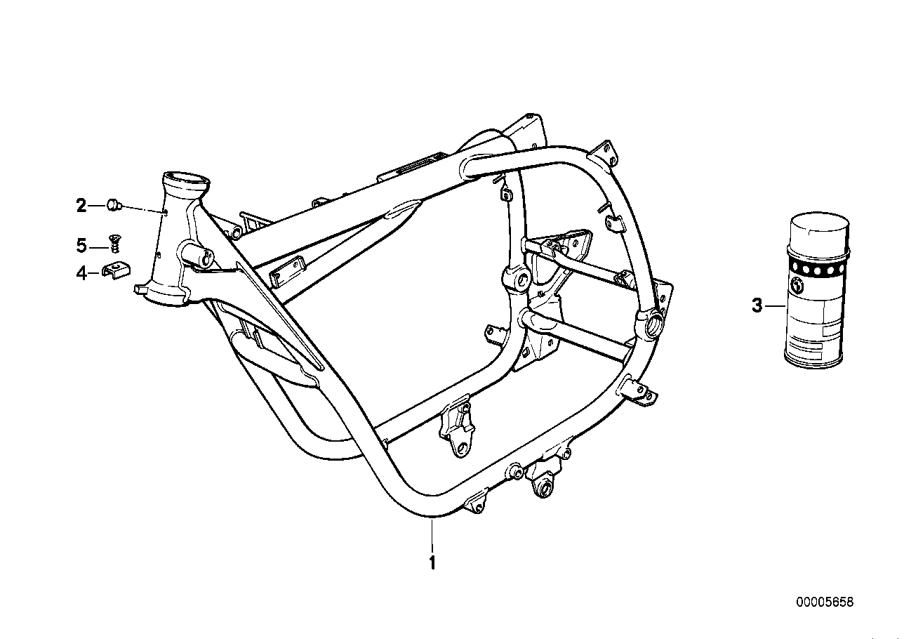 Parte dianteira da estrutura