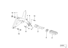 Footpeg plate/Rear footpeg