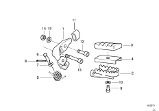 Footpeg plate/Front footpeg