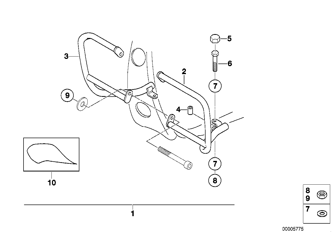 Set motorbeveiligingsbeugel