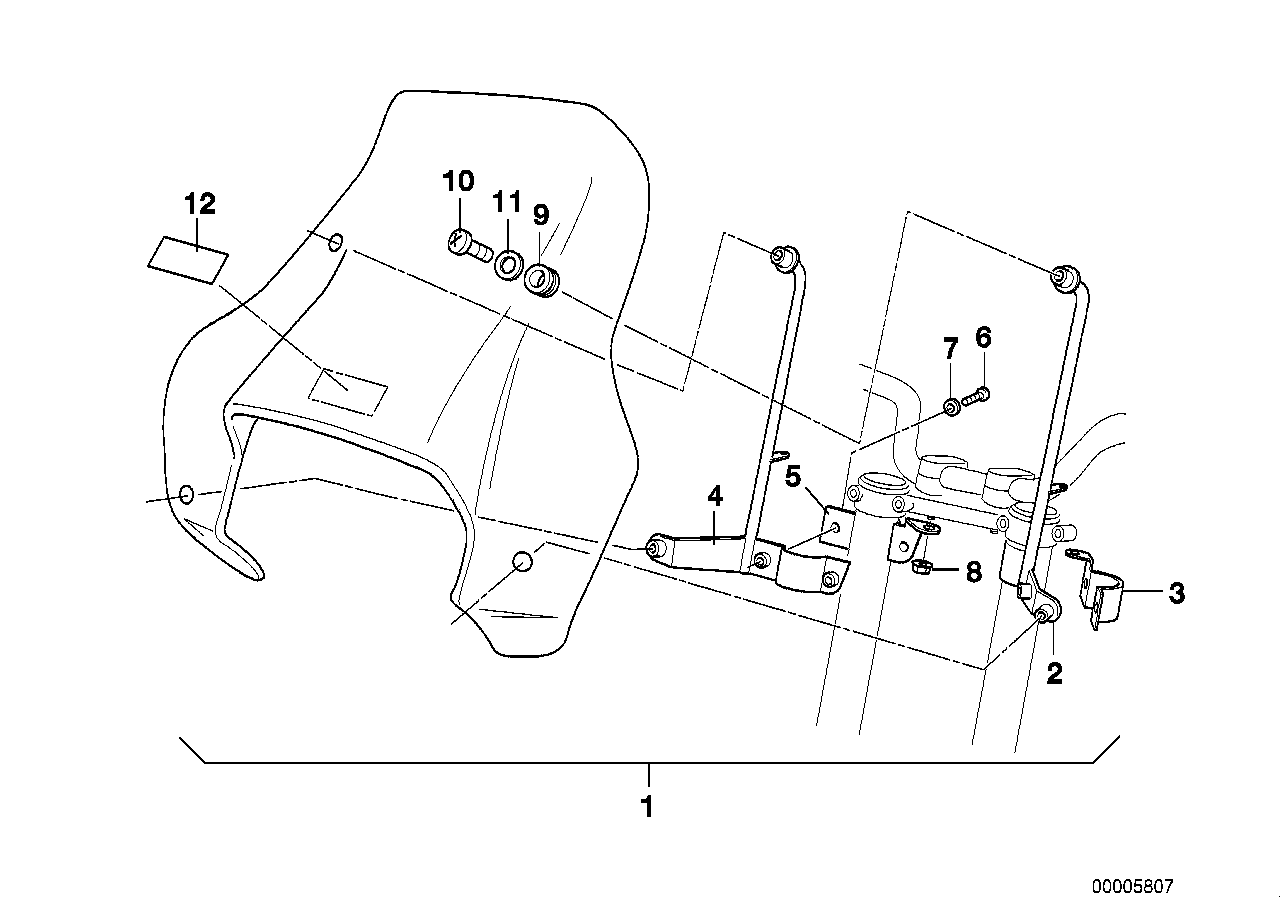 Juego de piezas de fijac. p paravientos