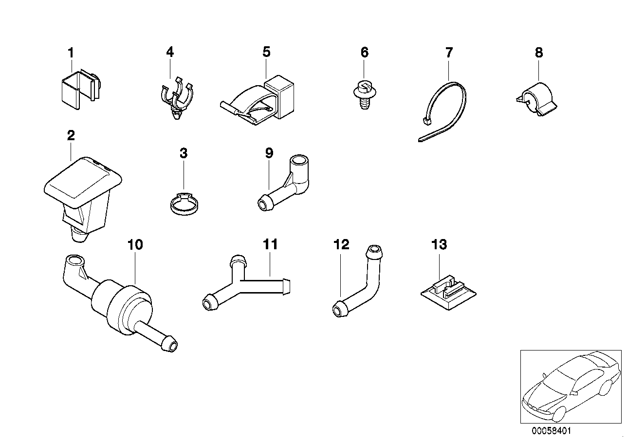 Pièces de dispositif de lave-glace