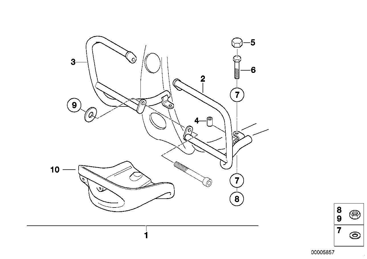 Engine protection bar set