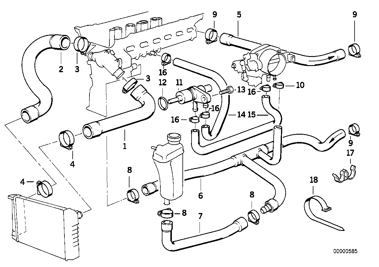 Sistema de refrigeracion-tubo flex agua