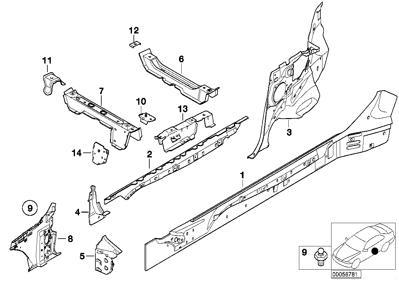 Pezzi singoli per ossatura laterale