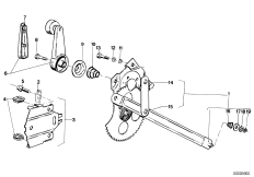 Mechanizm szyby drzwi przednich