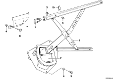 Mechanizm szyby drzwi przednich