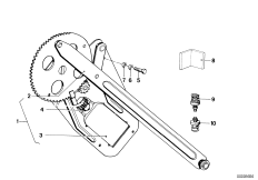 Mechanizm szyby drzwi przednich