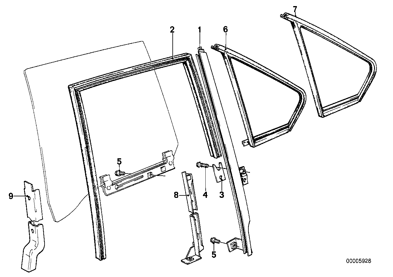 Fensterführung hinten