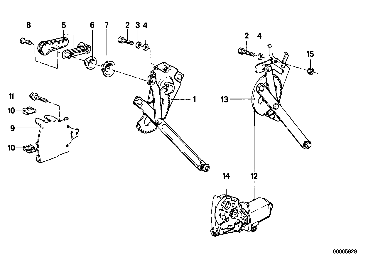 车门窗机构 后部