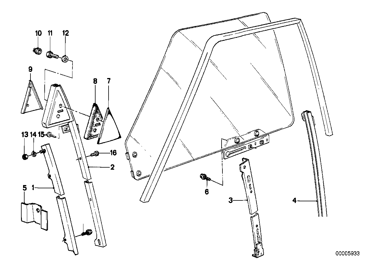 Guide-vitre avant