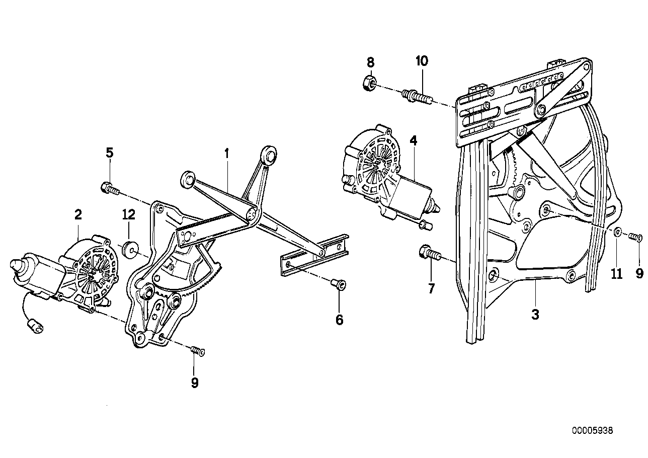 Türfenstermechanismus vorn