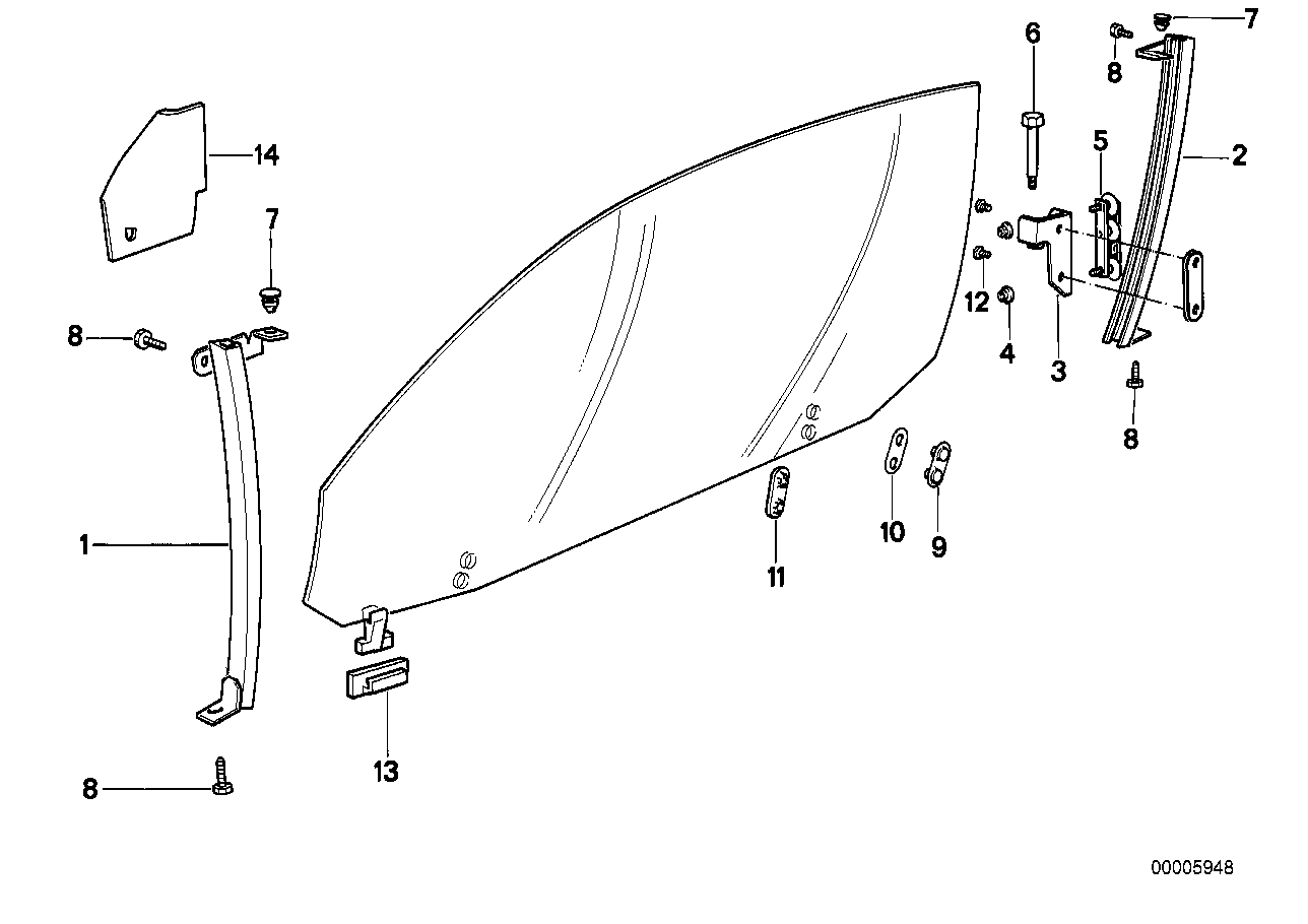 Mechanizm szyby drzwi przednich