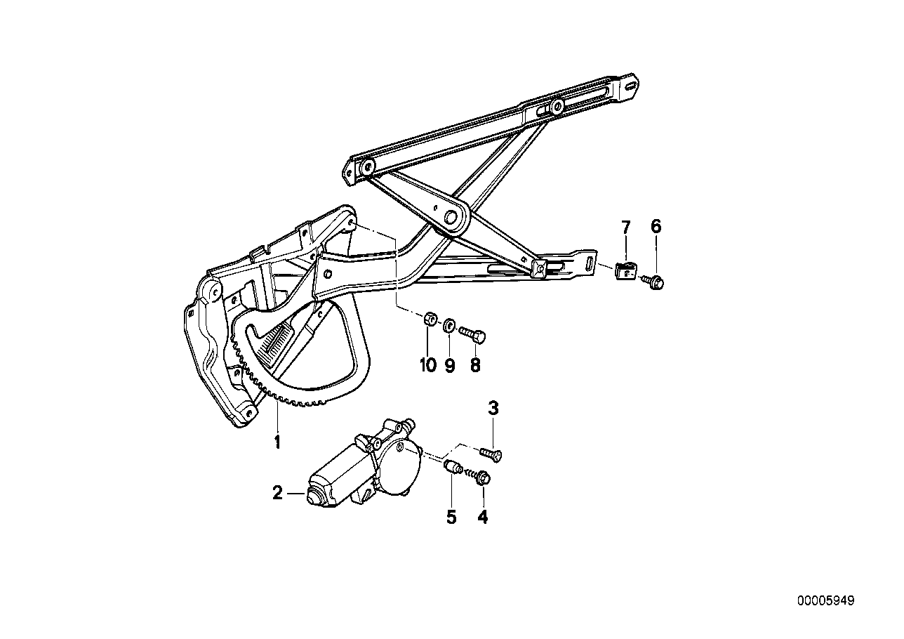 Türfenstermechanismus vorn