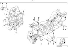 Carcaça da unidade adicional do motor