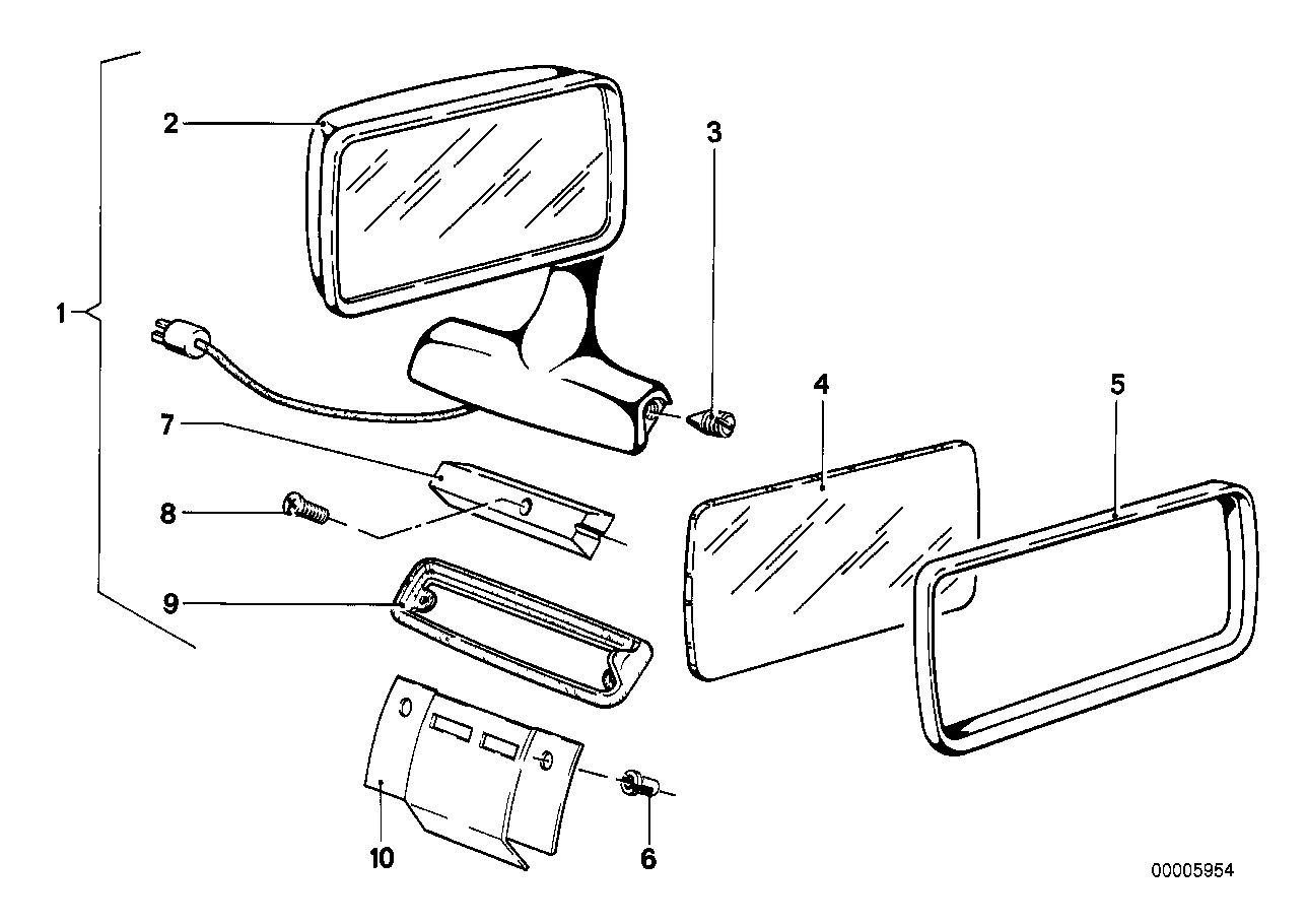 Retrovisor exterior eléctrico