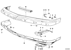 Front bumper mounting parts