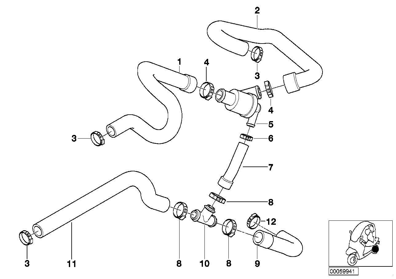 Termostat/Radyatör hortumu