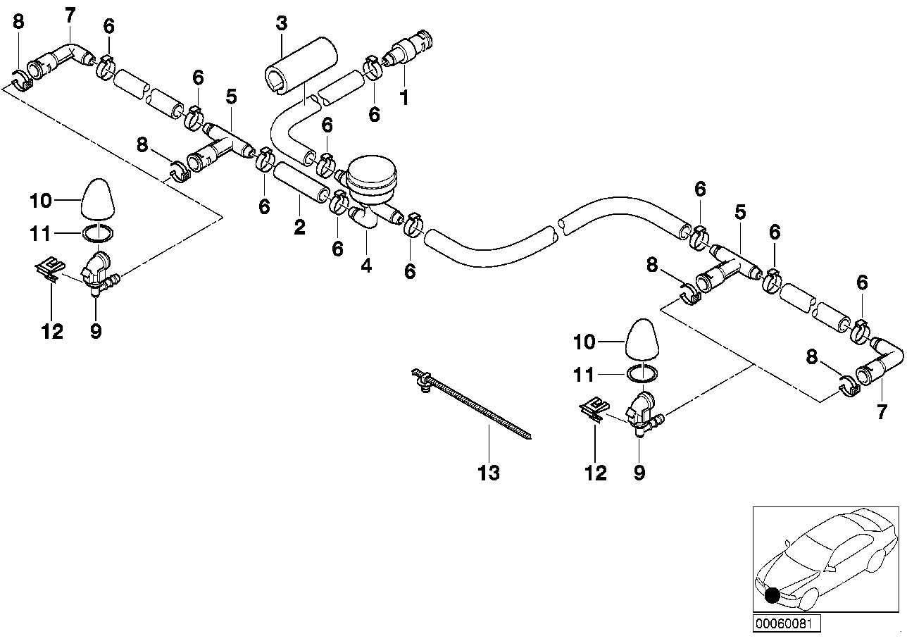 Single parts for head lamp cleaning