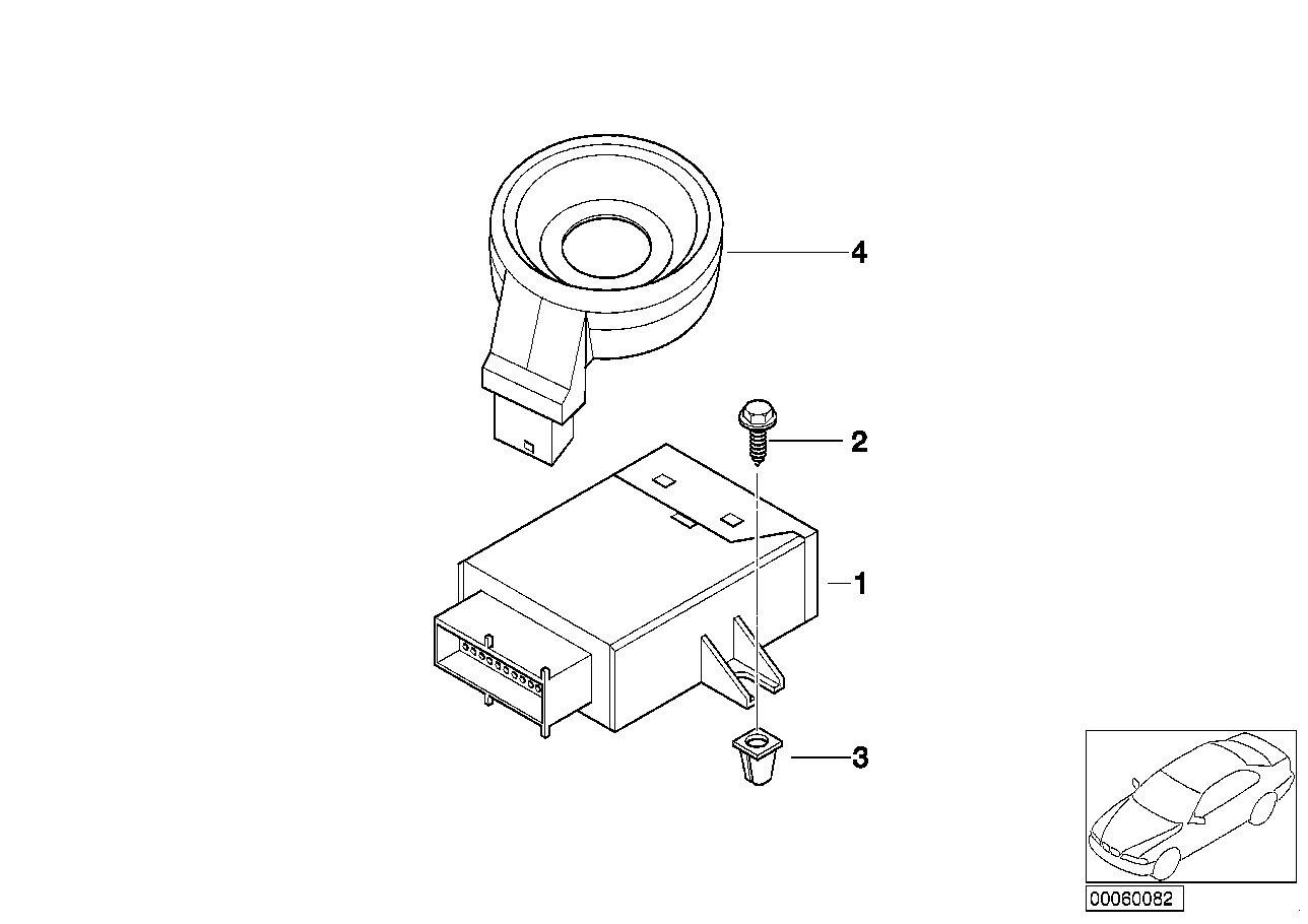 EWS control unit/tr module/support