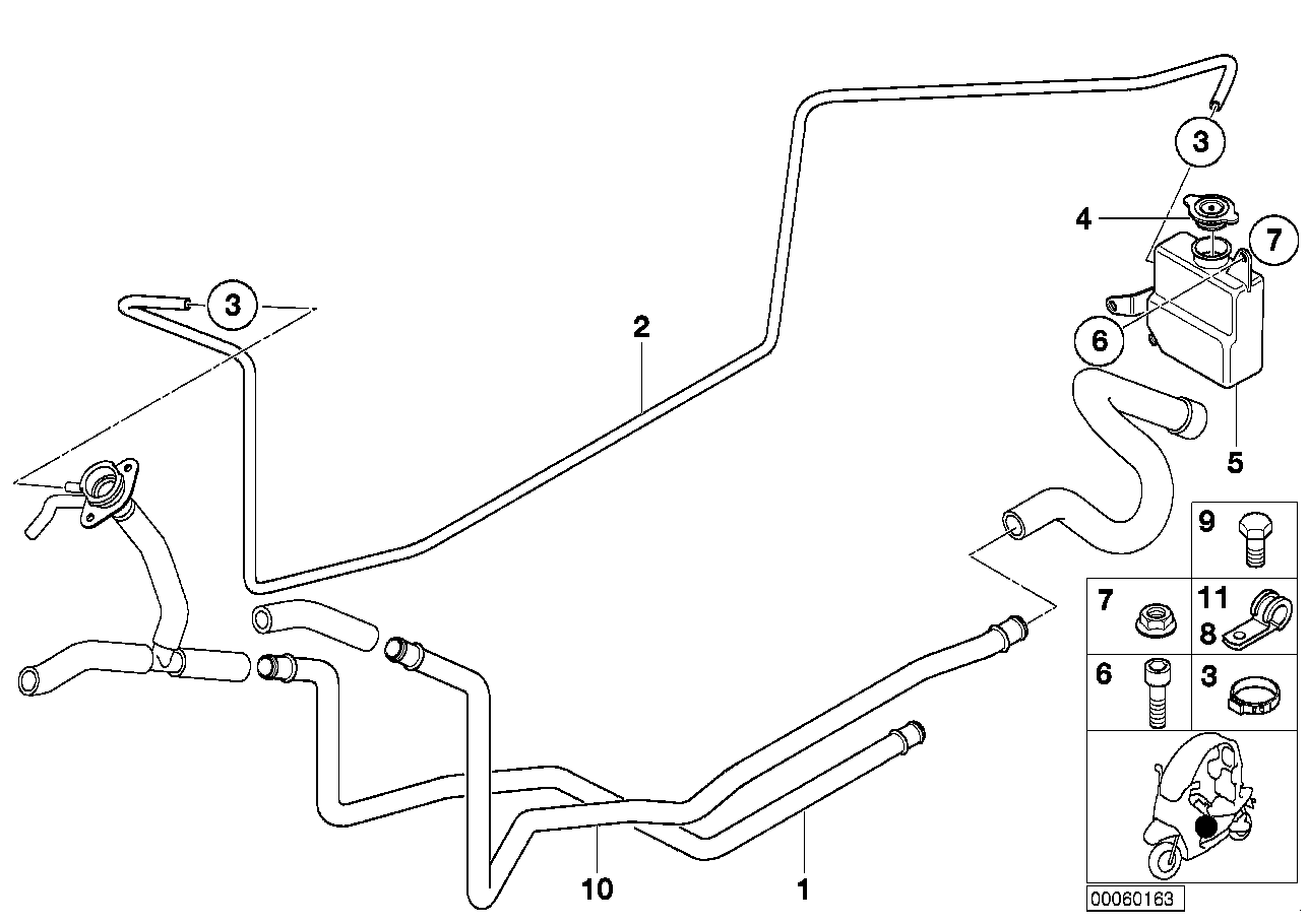 Kylvattensrör/expansionsbehållare