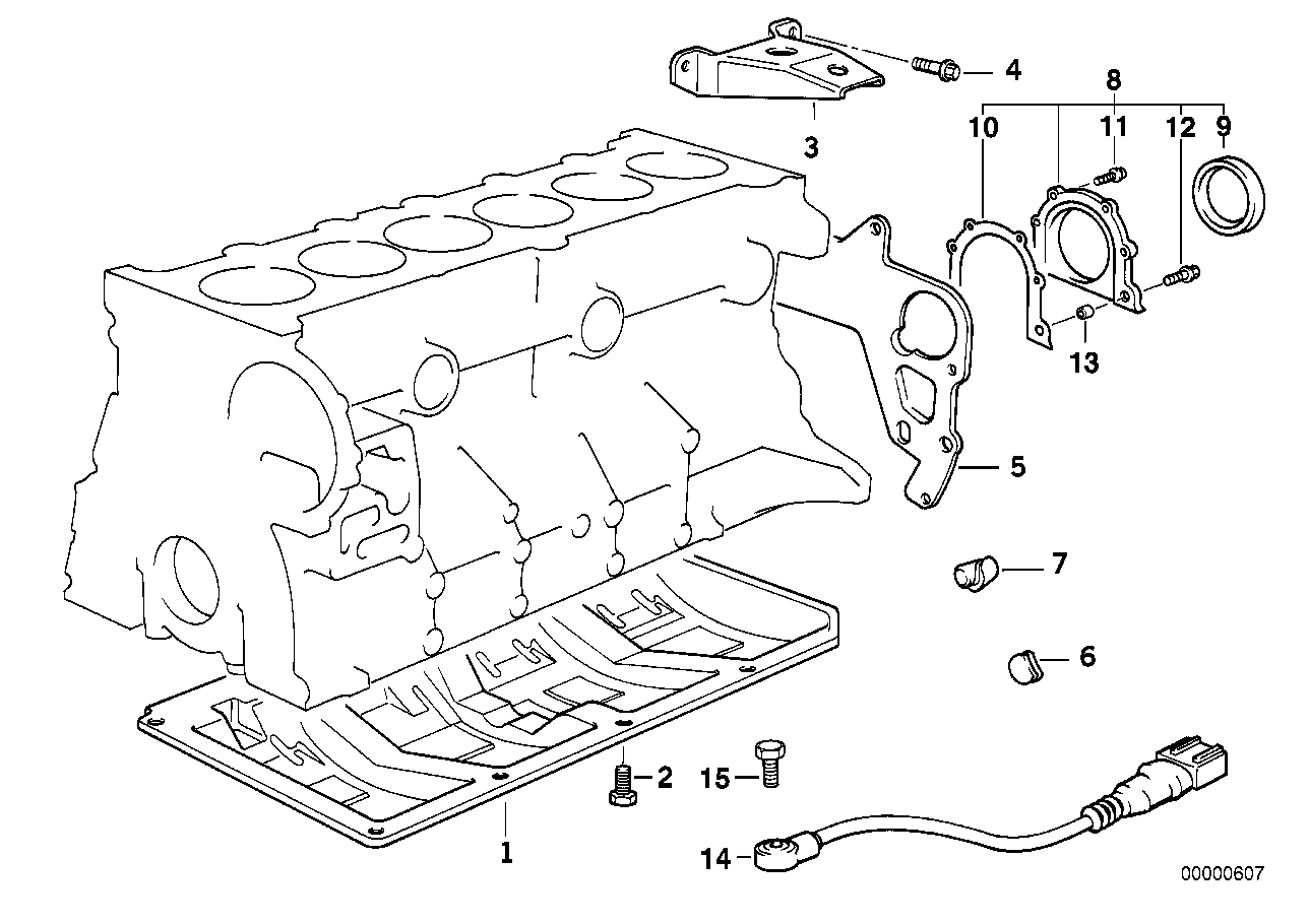 Engine block mounting parts