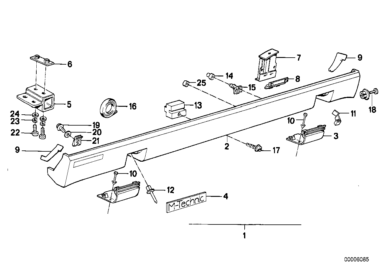 Moldura M faldón / arco de rueda