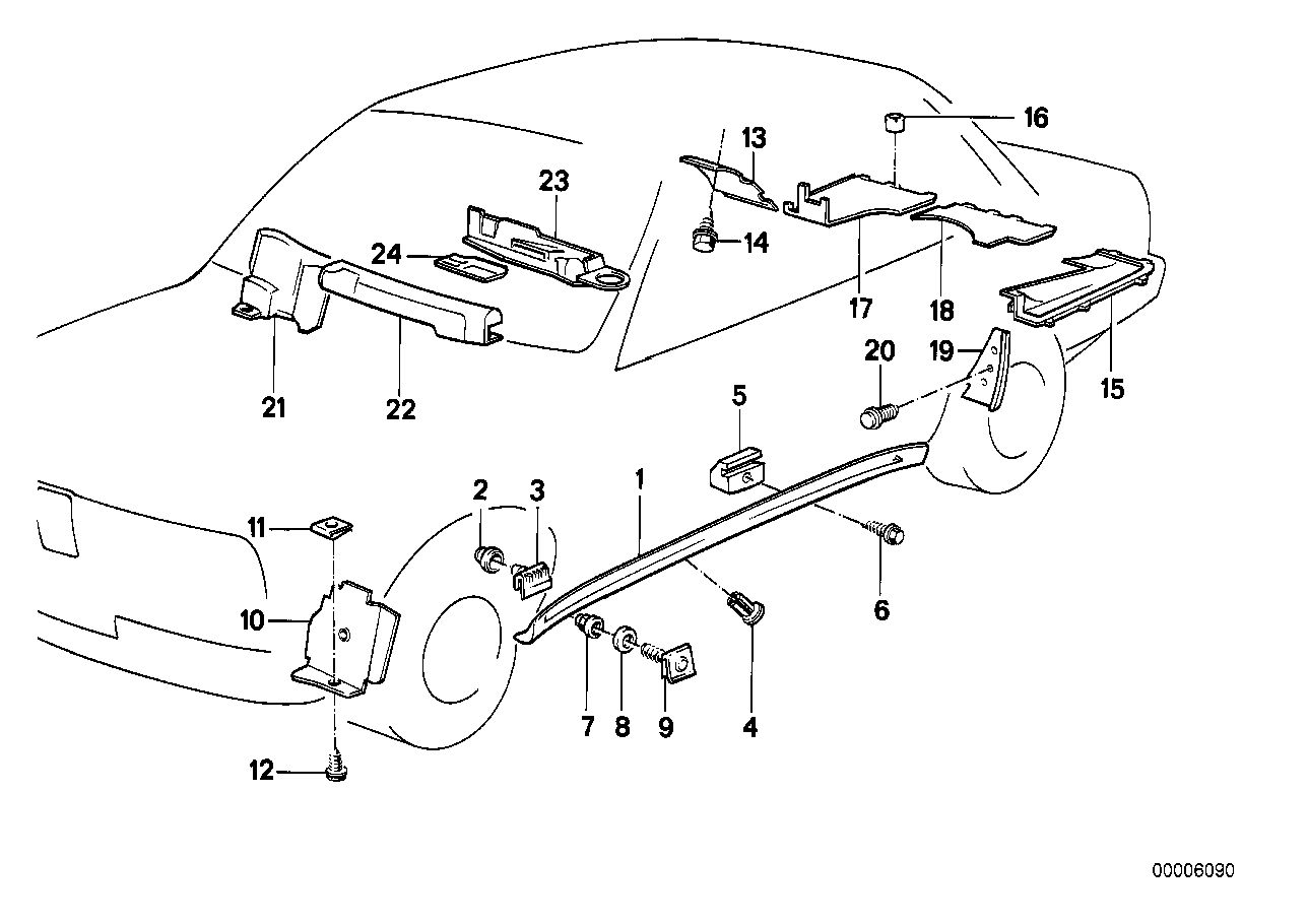 Cover door sill / wheel arch