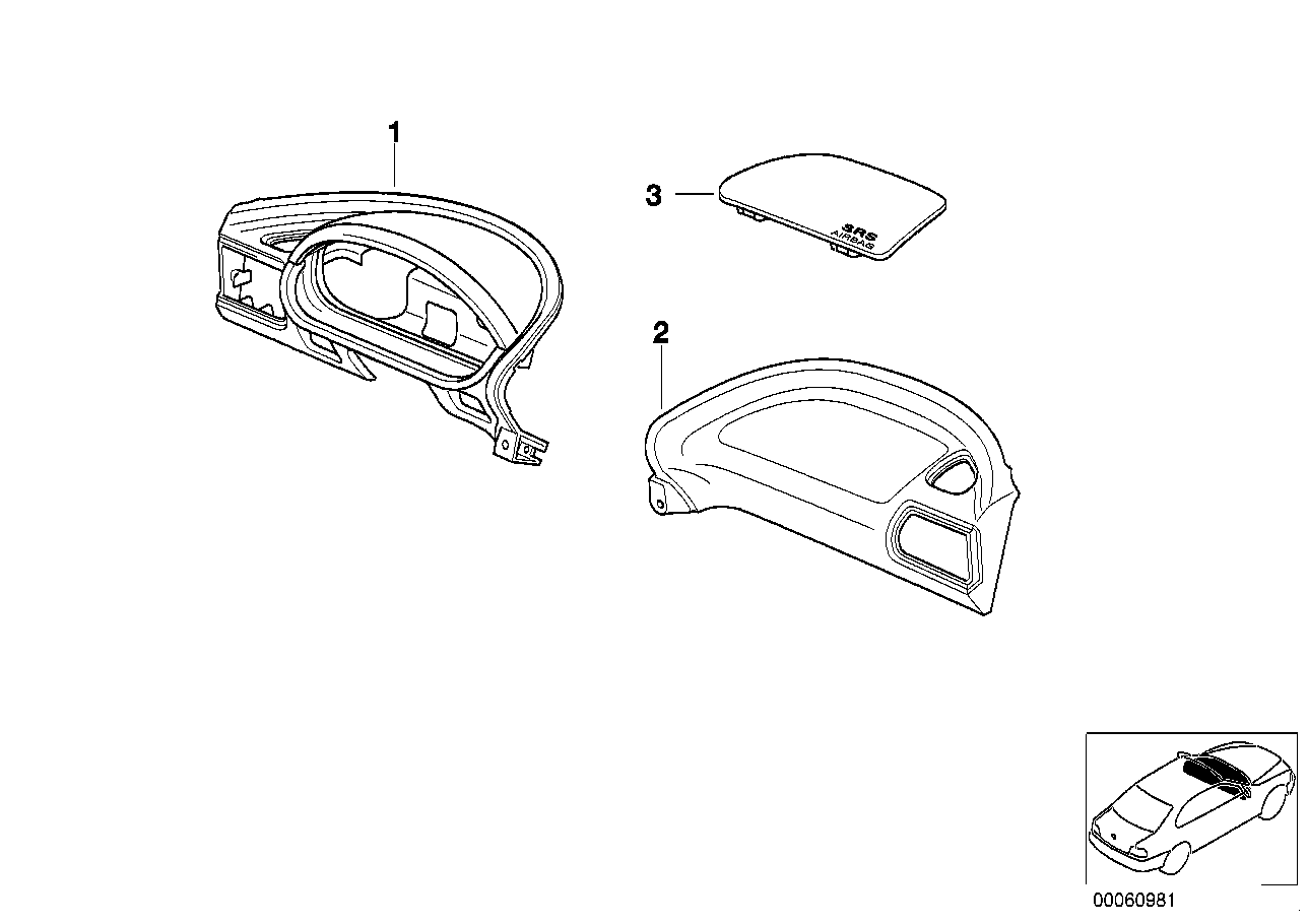 Přístr.des.hor. řidič/spoluj. bez airbag