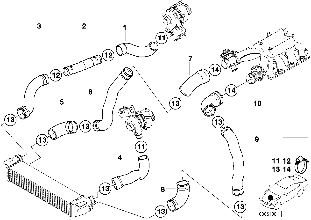 Intake manifold-supercharg.air duct/AGR