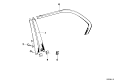 Moulding window frame rear