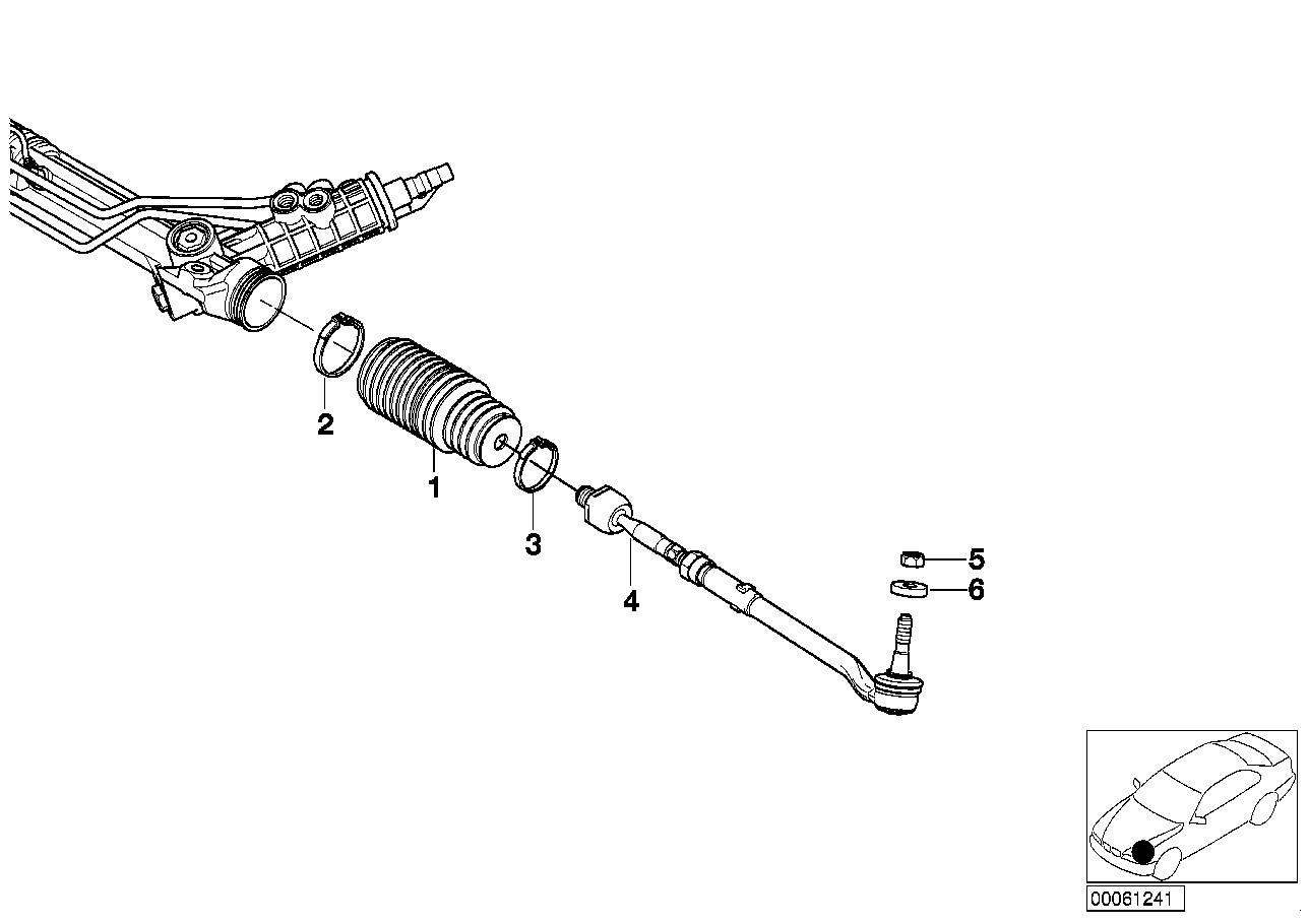 Varillaje de la direccion/barras de acop