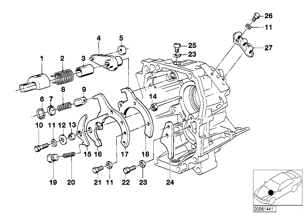 Getrag 260/5/50 inner gear shift parts