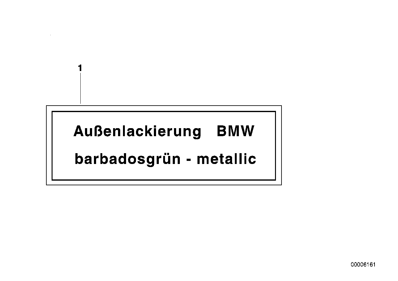 Hinweisschild Aussenlack metallic