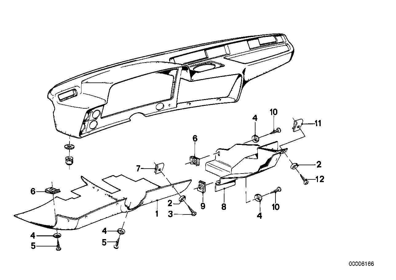 Verkleidung Instrumententafel unten