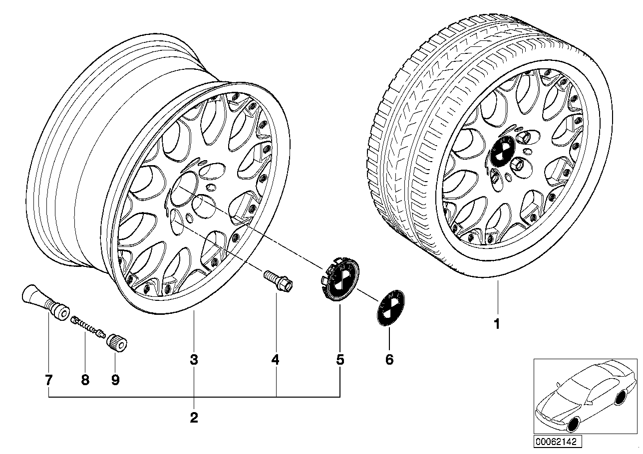 Ruota composta BMW a raggio Y 80