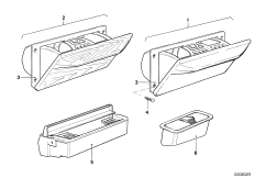 Storing partition-ashtray front