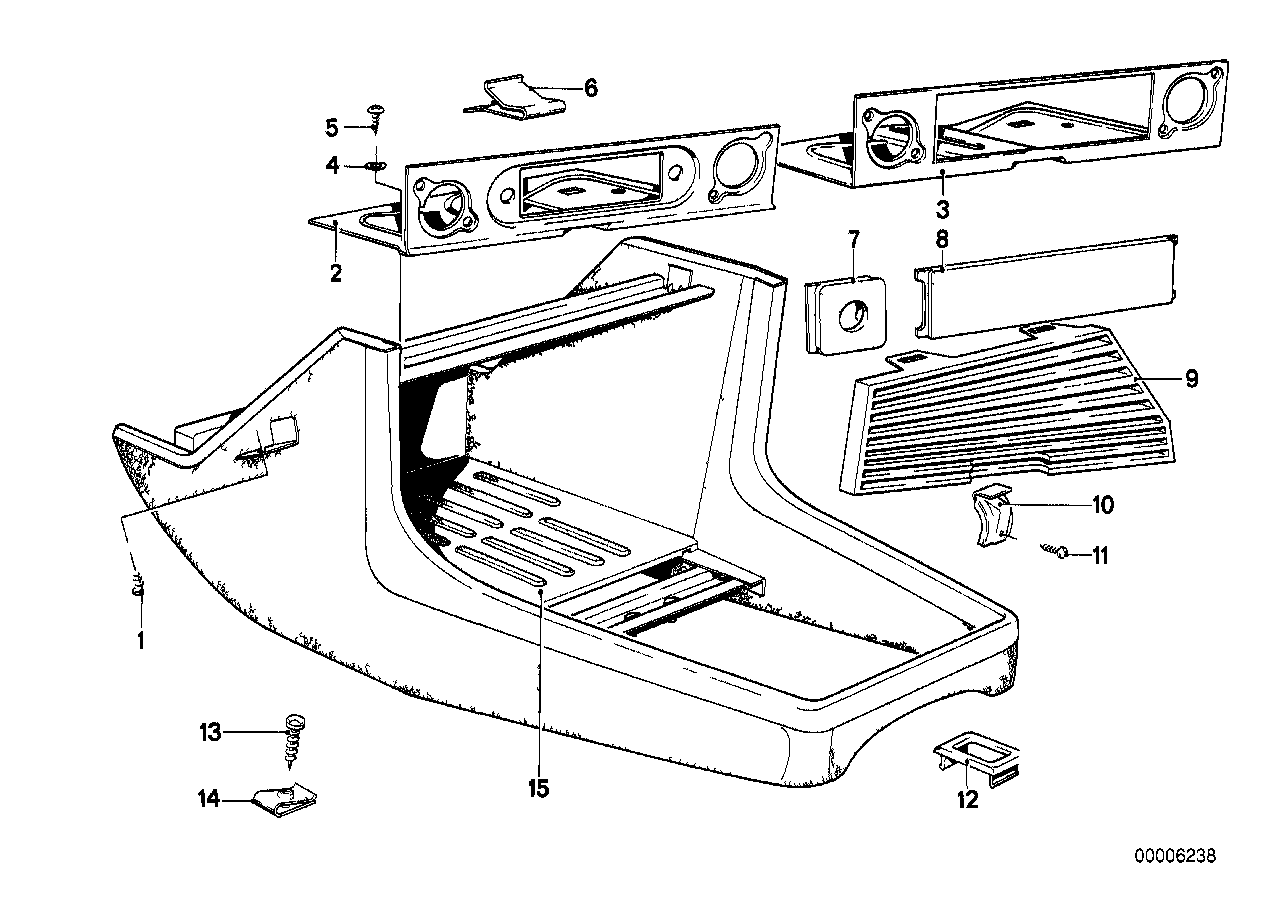 Storing partition mounting parts