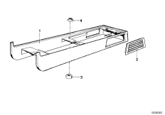 Rear mounting parts of center console