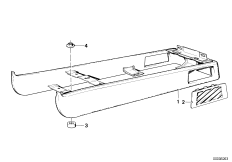 Rear mounting parts of center console