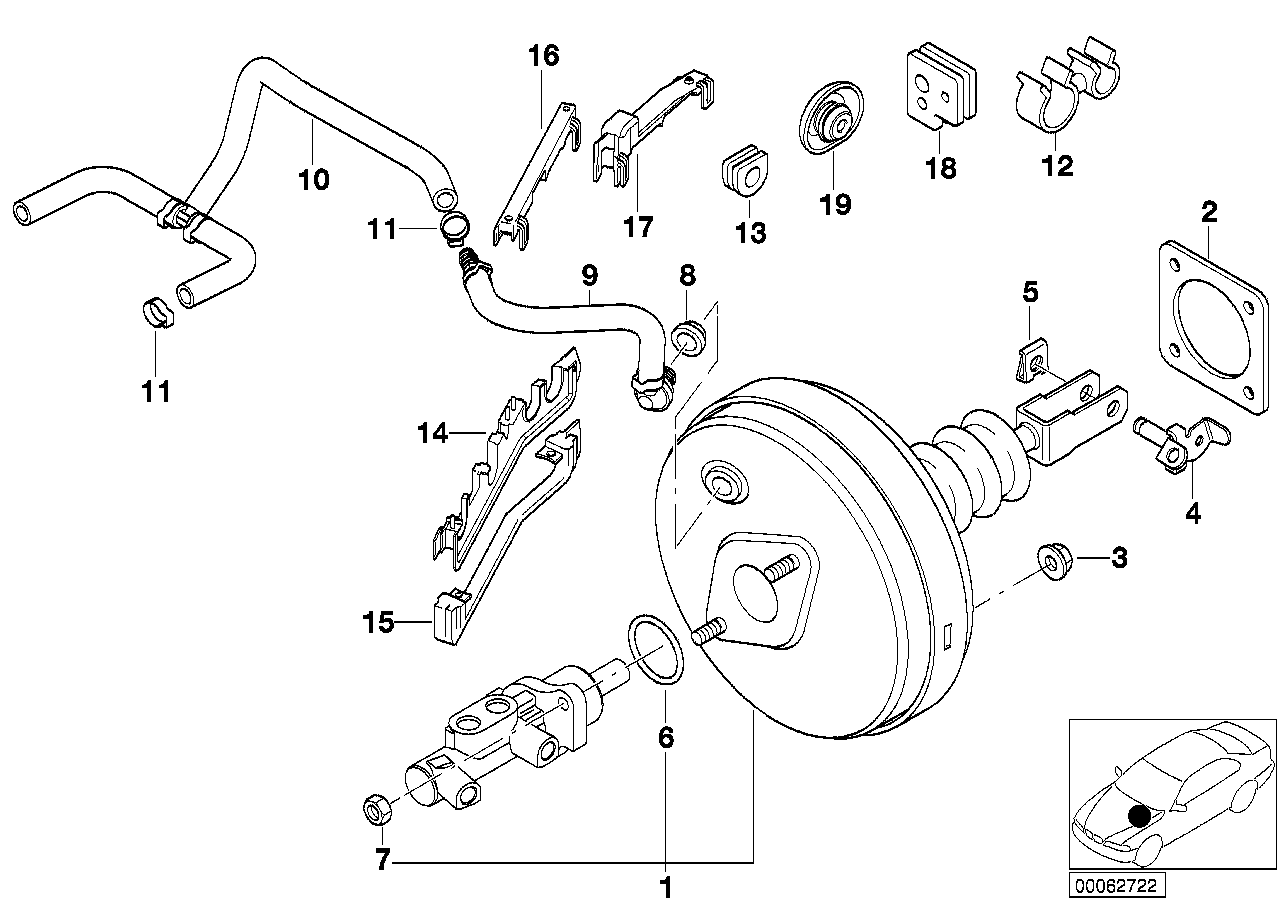 Power brake unit depression