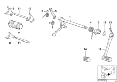 5-speed transmission shifting parts