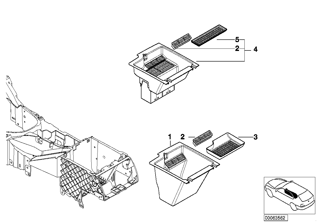 Storing partit. cassette-CD box