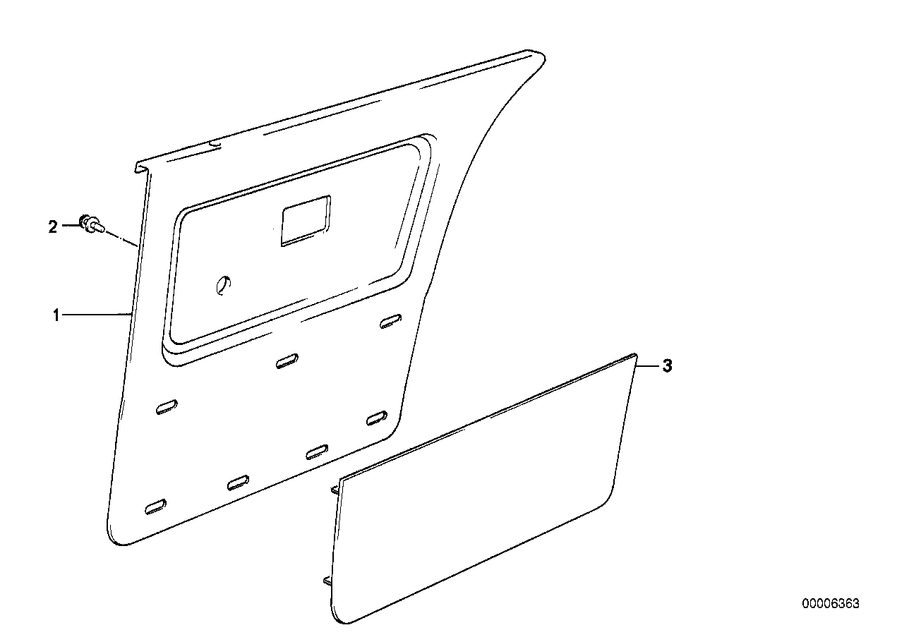 Door trim, rear