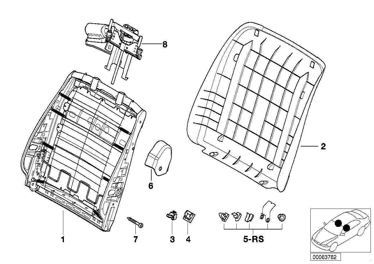 Sitz vorn Rückwand