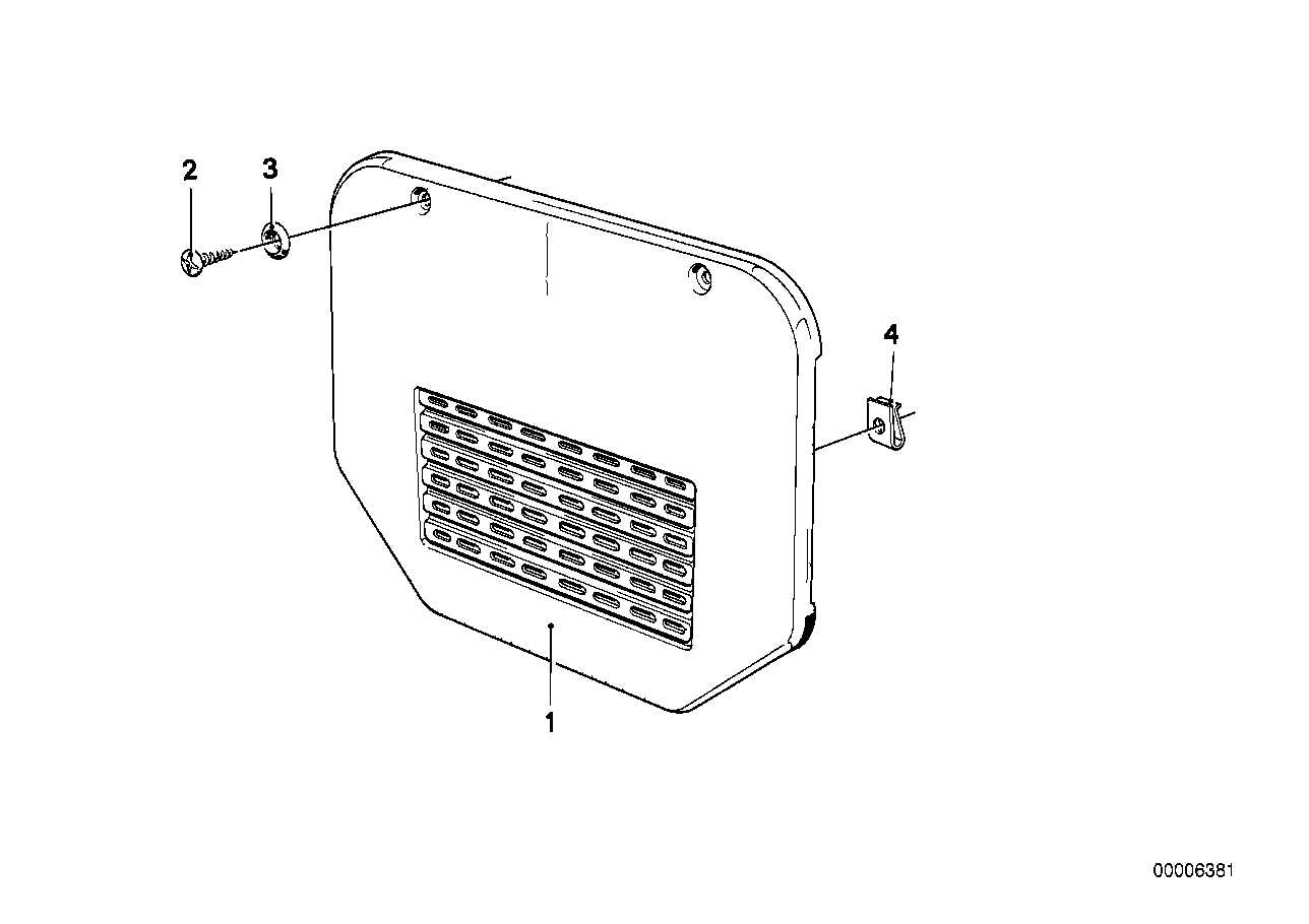 Tapa altavoz espacio inferior