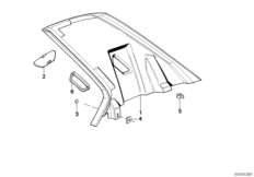 Trim panel column, rear