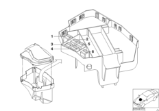 Relay positioning, engine compartment