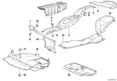 Isolam. térmico/blindagem compart.motor