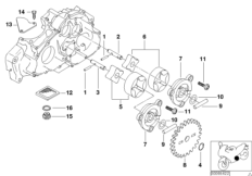 Single parts for oil pump